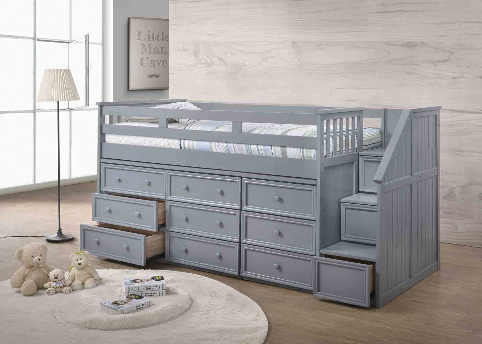 captain bunk bed with storage