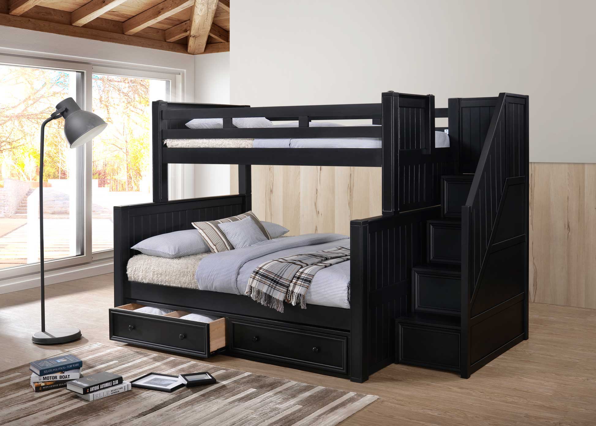 twin over full bunk bed with mattress